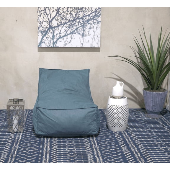 Bean Bag Chairs Ettie 3 Ft. Water Resistant Fabric Bean Bag Chair, Teal,Lazy Sofa Chairs