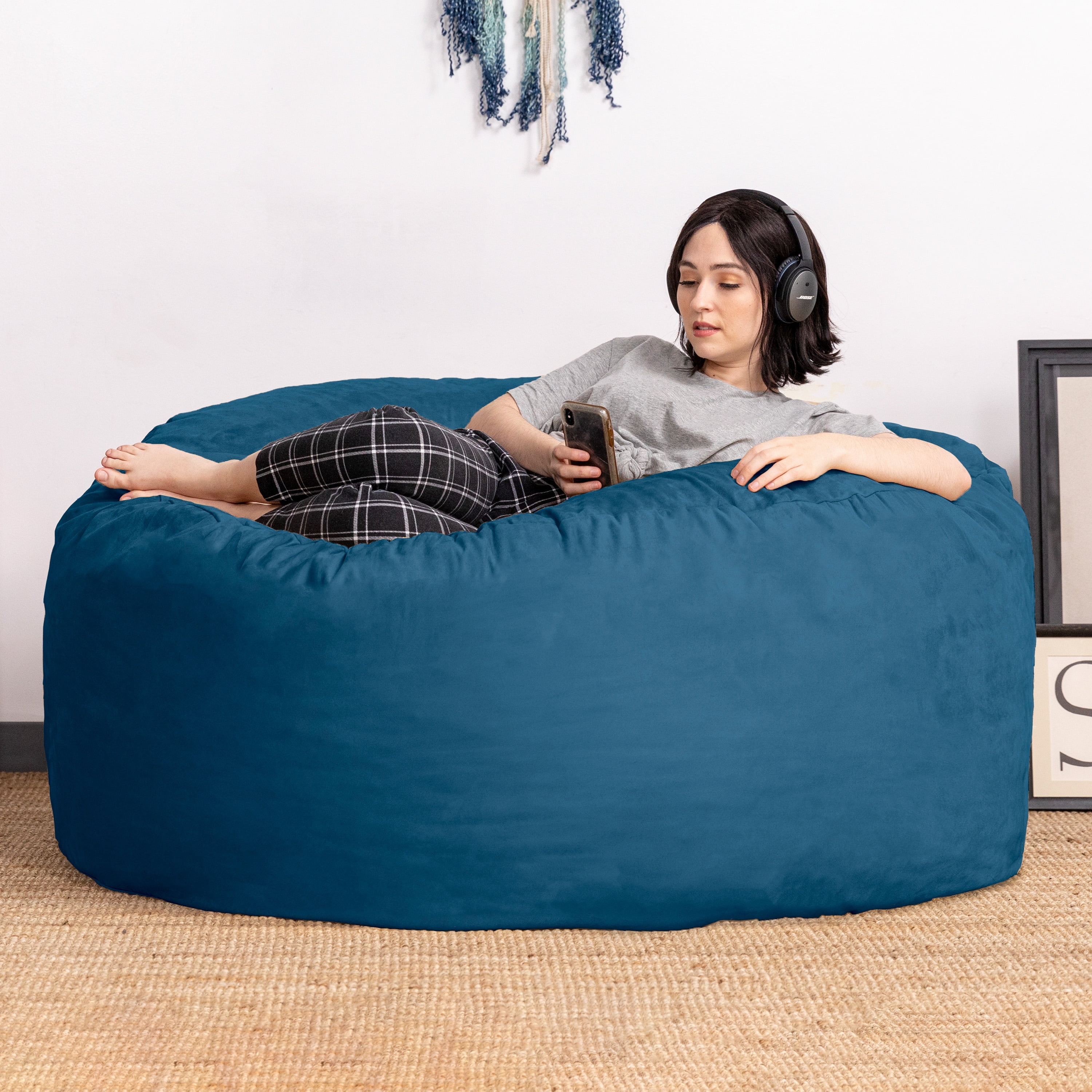 Bean Bag Chairs: Jaxx Metro Bean Bag Chair in Microsuede - Walmart.com