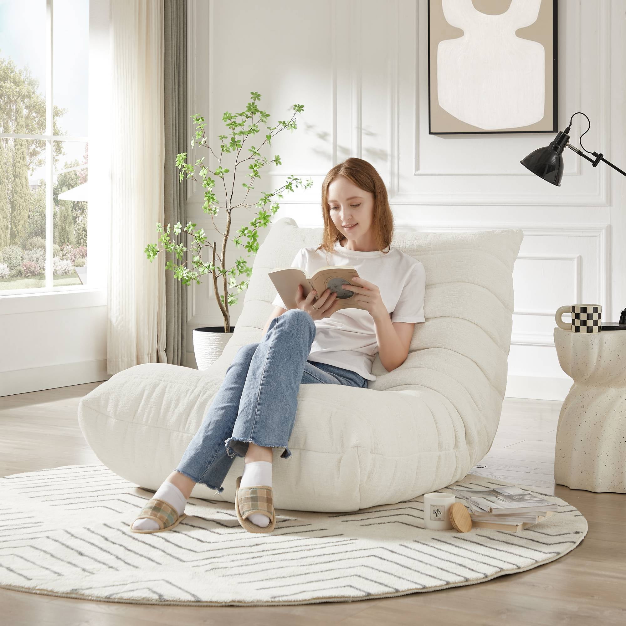 loungepug （TITO0607） Amazon.com: Tiita Lazy Chair with Ottoman, Modern Large
