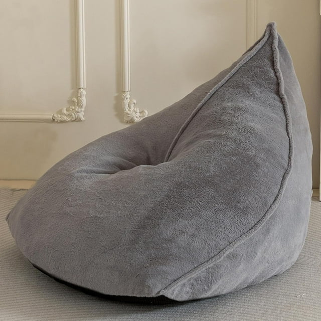 Bean Bag Chairs Sherpa Lazy Sofa, Giant Beanbag Chairs for Adults
