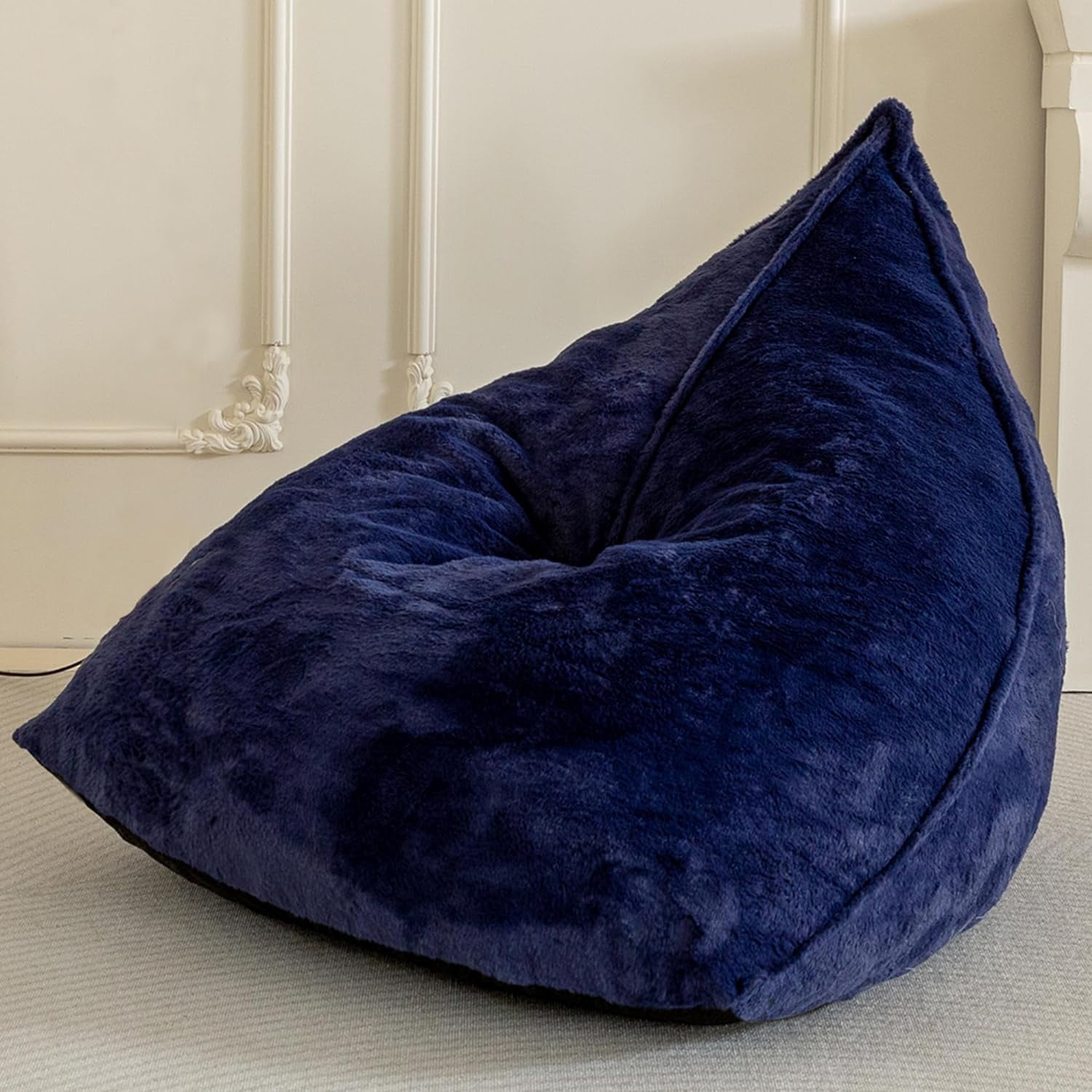 Bean Bag Chairs Sherpa Lazy Sofa, Giant Beanbag Chairs for Adults