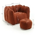 thumbnail image 1 of Bean Bag Chairs Soft Bean Bag Chair with High Resilient Foam(Chips)for living room and bedroom,Comfortable Square Lazy Sofa with Footstool, Cover for Adults to Gaming, Reading, and Watching TV,Lazy S, 1 of 1
