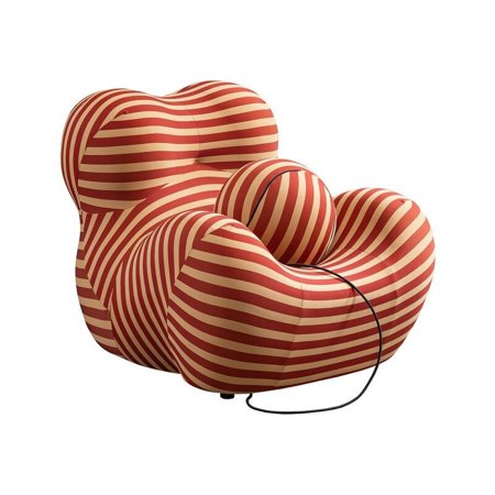 Bean Bag Chairs with Ottoman Red/Yellow - Large