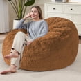 Bean Bag Cover (No Filler), Soft Faux Fur Stuffed Animal Bean Bag ...