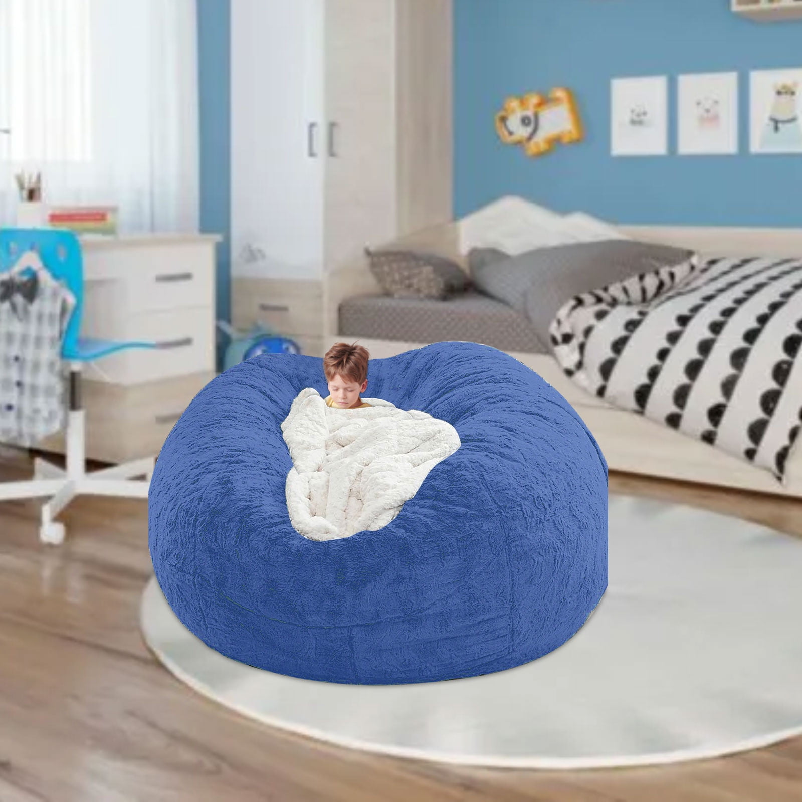 Bean Bag Cover,Ultra Soft,Large Beanbag Chairs Cover,Ultra-Soft Lazy Sofa Cover for Living Room Bedroom College Dorm,Machine Washable, Fade and Stain Resistant