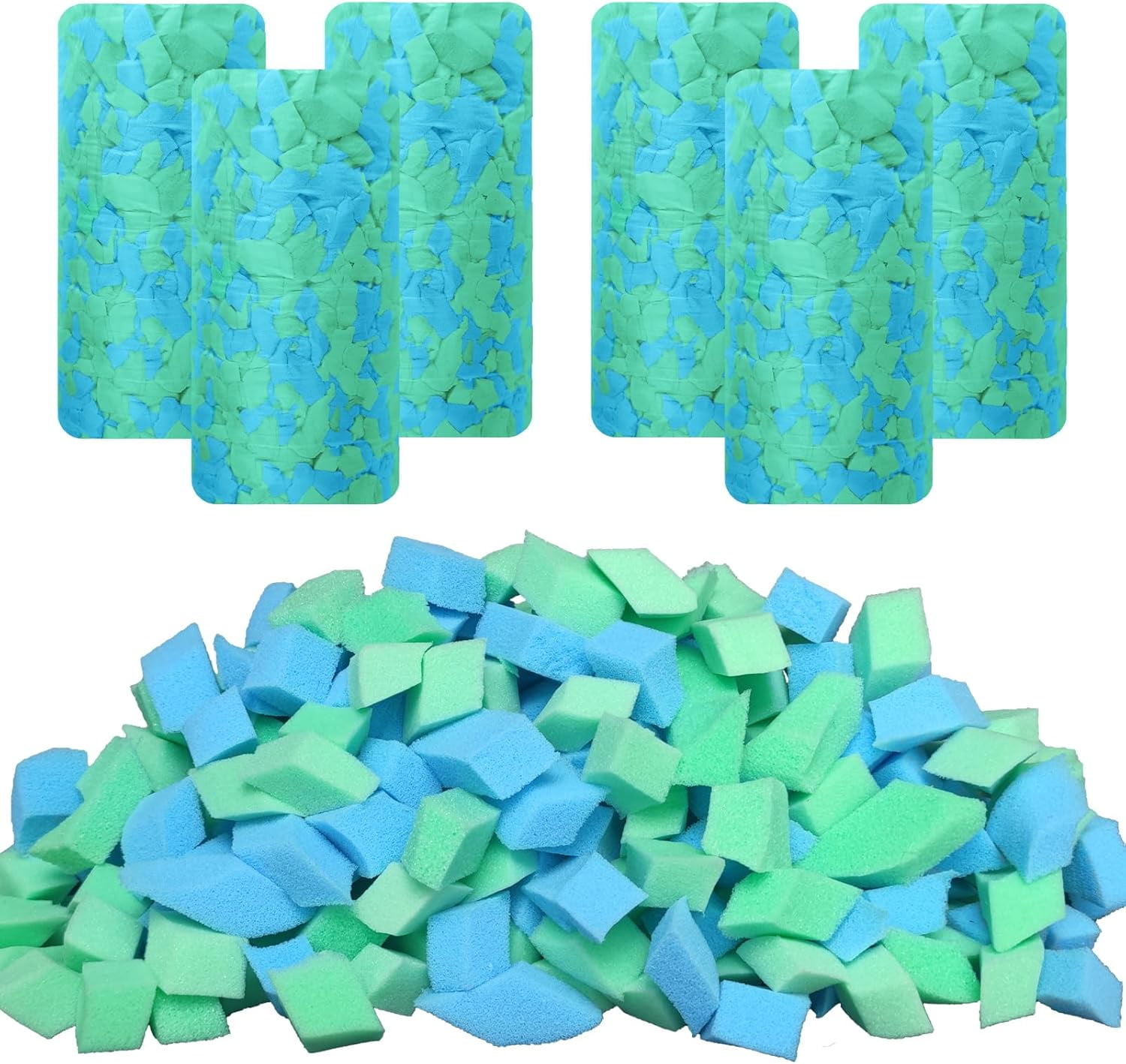 Bean Bag Filler, 30 Pounds Comfortable and Soft Shredded Memory Foam Filling Without Gel, Premium Random Colors BeanBag Stuffing for Various Pillows/Punching Bag/Couch Cushions/Pouf/Dog Bed