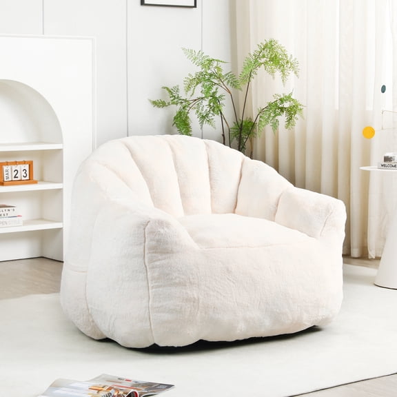 Bean Bag Sofa Chair with Armrests, High-Density Foam for Adults