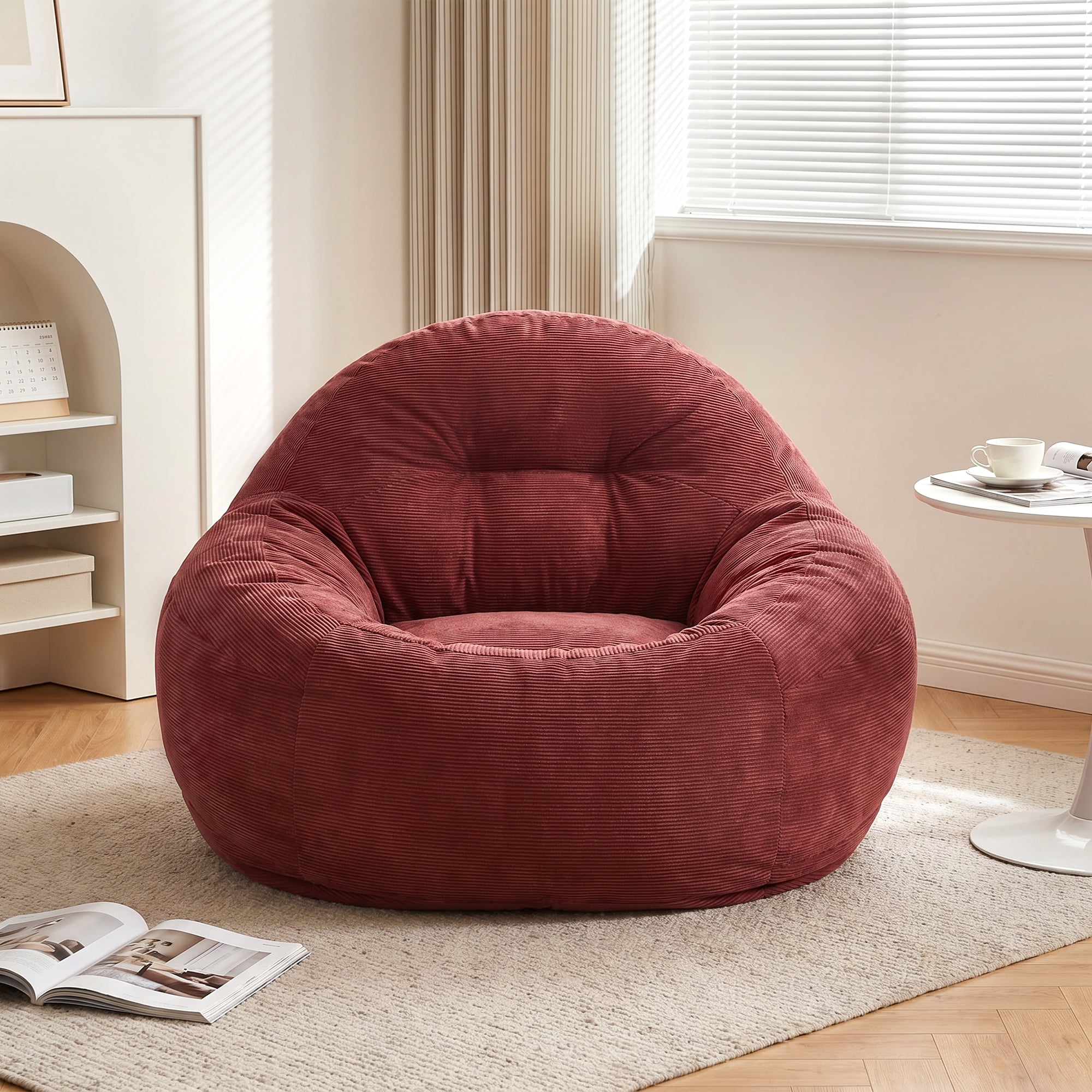 Bean Bag Sofa with Armrests High-Resilience Foam Beads Anti-Slip for Living Room Home Theater Gaming