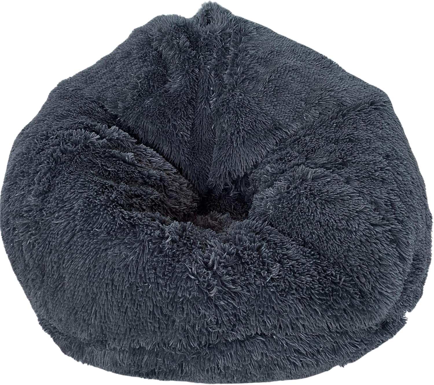 Bean Bag Stuffed Animal Storage Chair Cover (No Filler) for Kids and Adults. Extra Large Bird's Nest Beanbag Memory Foam Soft Premium (Castlerock Grey, 3.5 ft (Cover Only))