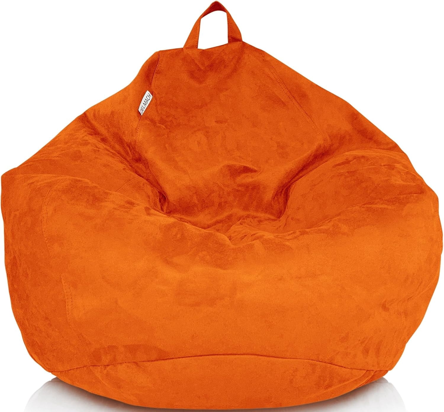 Bean Bag Stuffed Animal Storage Chair Cover (No Filler) for Kids and Adults. Extra Large Bird's Nest Beanbag Soft Premium (Orange, 3.5 ft (Cover Only))