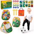 Bean Bag Toss Game Toy 3 in 1 Outdoor Soccer, Bean Bag, and Dart