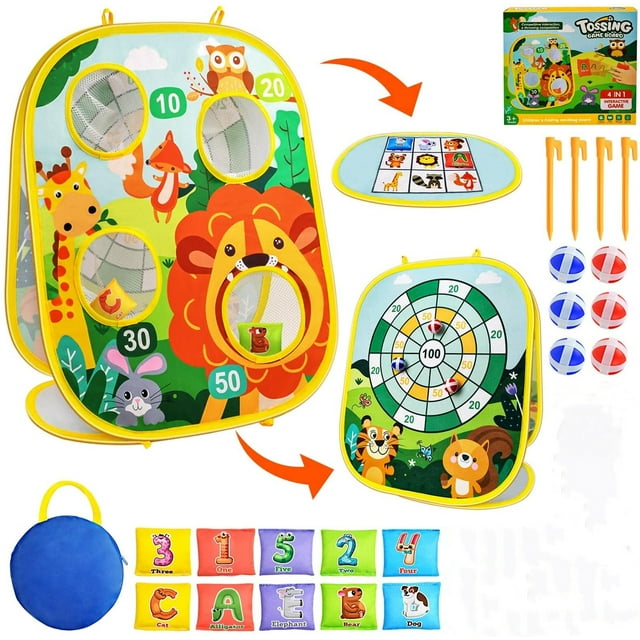 Bean Bag Toss Game Toy for Kids, Tgnazet Dart Board for Kids, Fun