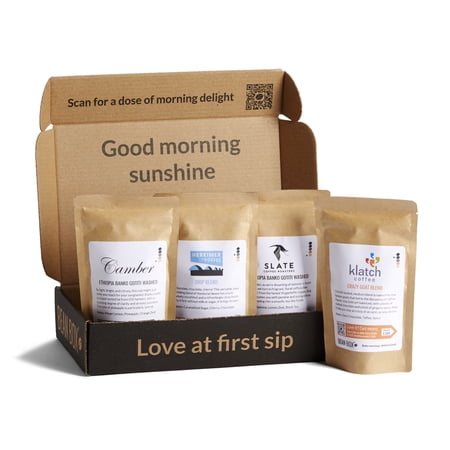 Bean Box Gourmet Coffee Sampler | Specialty Coffee Gift Basket | Coffee Gift Set | Coffee Gifts for Women and Men | Whole Bean Coffee | 4 Piece Variety Set, All Roasts
