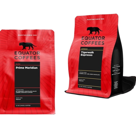 Bean Box Los Angeles Coffee Sampler, 2-Pack - Roasted by Equator Coffees, Gourmet Arabica Coffee, Variety Pack - Freshly Ground