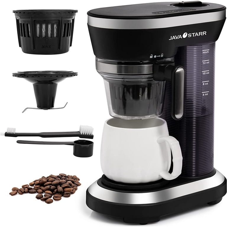 Bean to Cup Grind and Brew Coffee Maker, 2-in-1 One Cup Coffee