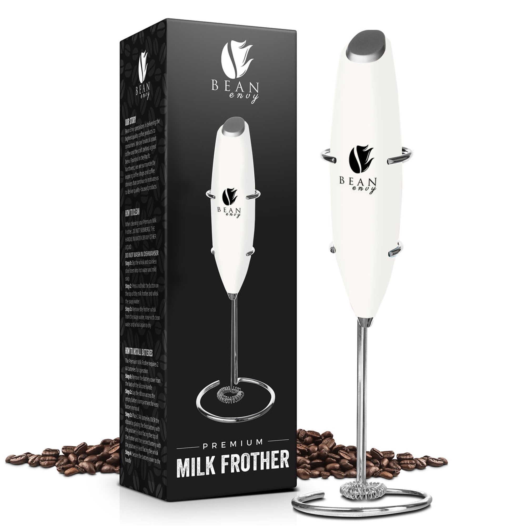  Milk Frother Handheld for Coffee with Stand - AGFOO