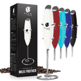 thumbnail image 1 of Bean Envy Milk Frother for Coffee - Handheld, Foamer & Frother with Stand, White, 1 of 9