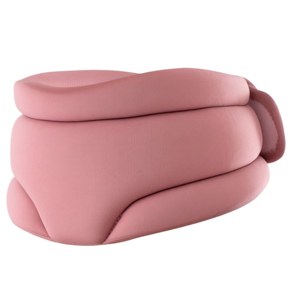 Bean Paste Pink Neck Brace Cervical Collar, Ergonomic Sponge Necks Support for Forward Head Posture Correction, Alleviate Neck Discomfort & Tiredness, Home Office Travel Use