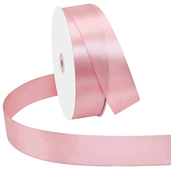 LEEQE Ribbon Double Face Pink Satin 1.5 Inch 100 Yards