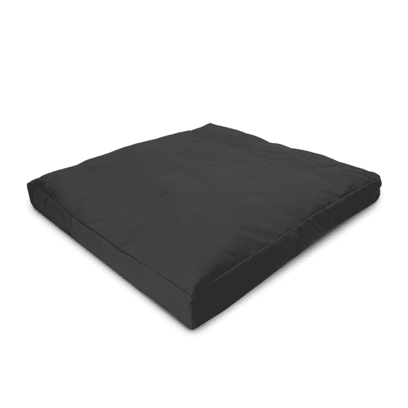Hemp 32x26" Zabuton Meditation Cushion with Natural Recycled Cotton Fill – Zen Kneeling Pad Base for Zafu Pillow – Made in USA, Black