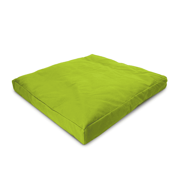 Cotton 24x24" Zabuton Meditation Cushion with Natural Recycled Cotton Fill – Zen Kneeling Pad Base for Zafu Pillow – Made in USA, Olive