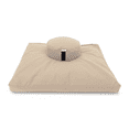 thumbnail image 1 of Bean Products Zafu & Zabuton Meditation Cushion, Round, Cotton Natural - Filled With Natural Cotton & Buckwheat, 1 of 7
