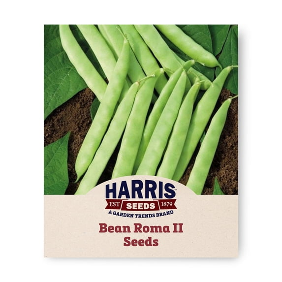 Harris Seeds Green Bean Roma II, Treated, Non-GMO, 0.5 lb