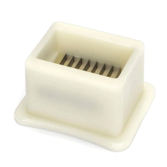 Bean Slicer Cutter Tool for Green Beans Celery, ABS+Steel Compact French Cut Kitchen Gadget, White 4.5x3.7x2.6cm