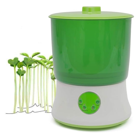 Bean Sprout Maker, 110V Automatic Sprouter Machine - 2 Layer Home Sprouting Kit for Seeds, Beans, Grains - Power-Off Memory, 3 Seasons Mode