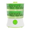 thumbnail image 1 of Bean Sprouts Machine, 360°Sprinkler Intelligent Automatic Bean Sprouts Maker, 2 Layers Function Large Capacity Seed Grow, Also for Radish, Alfalfa, Wheatgrass, 1 of 9