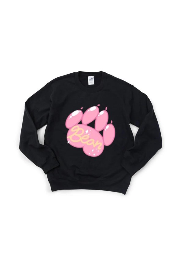 Bean Sweatshirt with Minimalist Funny One-Word Statement Design, for men & women, up to size 5XL