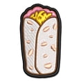thumbnail image 1 of Bean and Cheese Burrito Applique Multi-Color Embroidered Hook & Loop Patch - 3 Inch Medium, 1 of 5