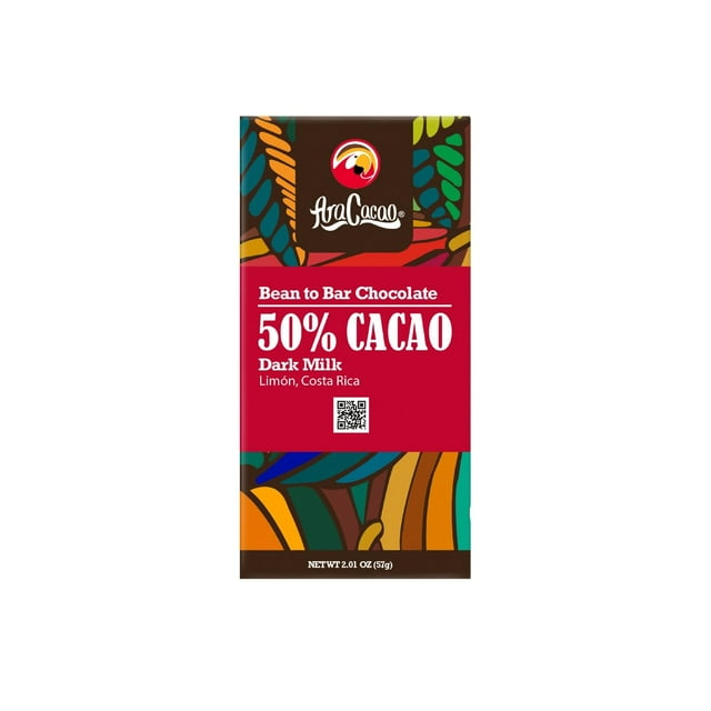 Bean to Bar 50 Dark Milk Chocolate Gluten Kosher Certified of Soy