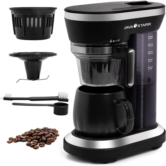 2-in-1 Grind & Brew Coffee Maker, Compact Design Machine, Bean to Cup ...