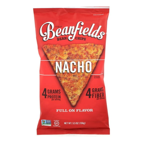 Beanfields - Bean and Rice Chips - Nacho - Case of 6 - 5.5 oz