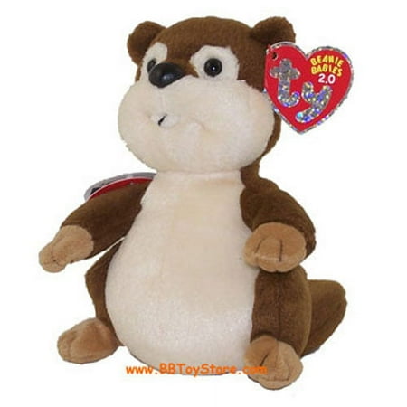 Beanie Baby 2.0 - YULE the Beaver *** No Scarf *** (6 inch)