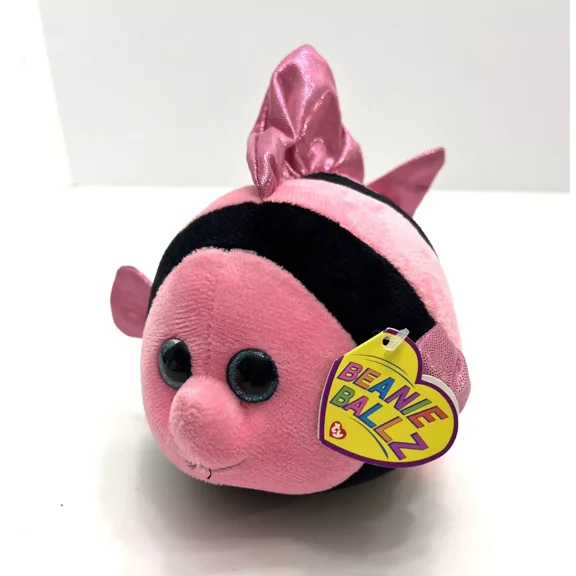 Cp Beanie Ballz Pink Gilly Angelfish Plush - Regular by TY Beanie Ballz