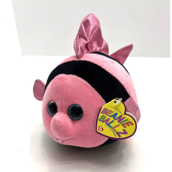 Cp Beanie Ballz Pink Gilly Angelfish Plush - Regular by TY Beanie Ballz