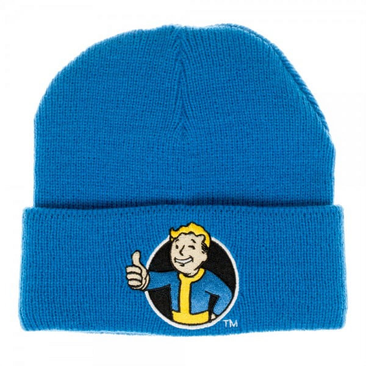 Beanie Cap - Fallout - Vault Boy Blue Single Layer Cuff New Licensed kc4195fot - image 1 of 2
