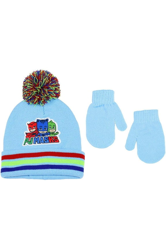 Beanie Cap - PJ Mask - Light-Blue w/mitten