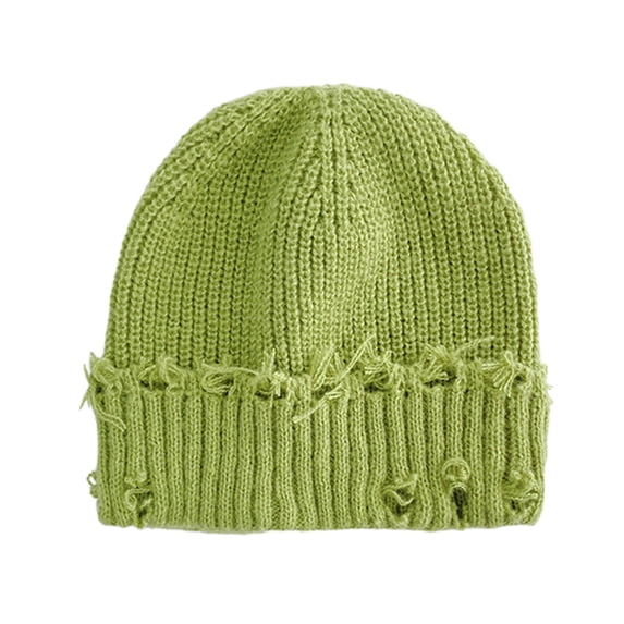 Beanie Cap for Women Winter Ski Hat Hip-hop Cuffed Hat Green