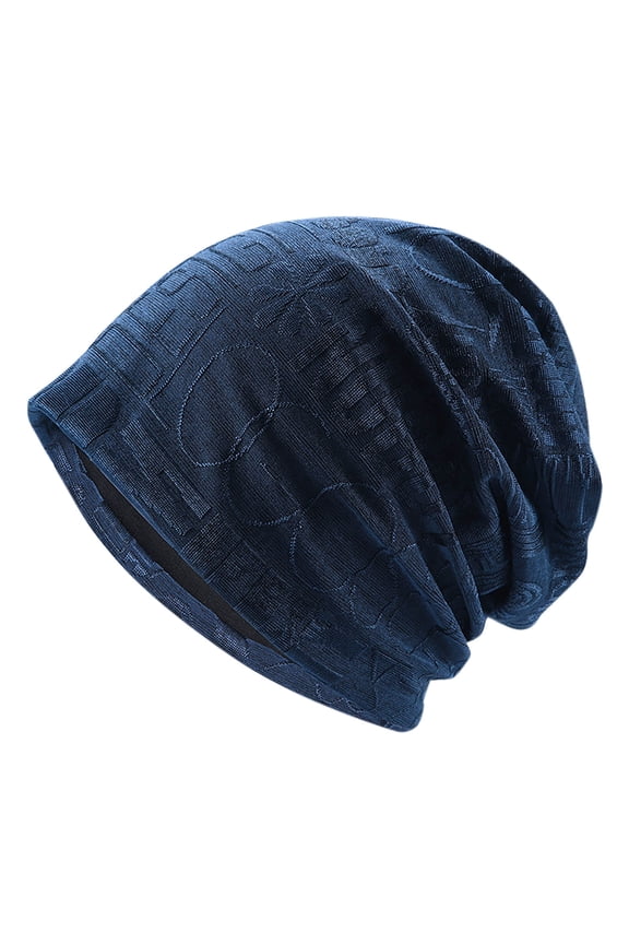 Beanie Chemo Hat Cancer Headwear Skull Hat Knitted Hat Skull Cap For Women Men C-Blue