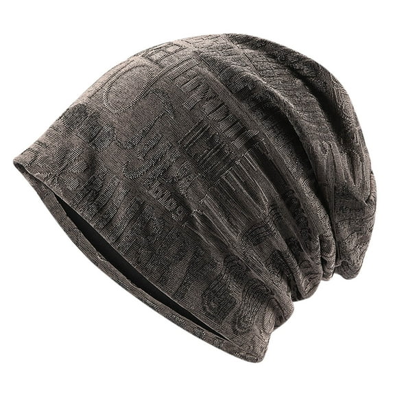 ZQUUVOU Beanie Chemo Hat Cancer Headwear Skull Hat Knitted Hat Nightcap Skull Cap For Women Men C-Brown
