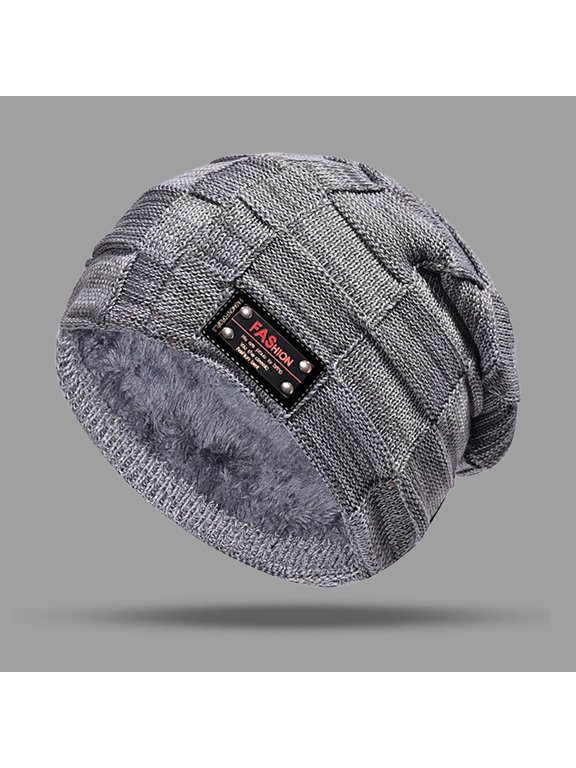 Beanie For Men Winter Hats For Guys Cool Mens Lined Knit Warm Thick Skully Stocking Binie Hat