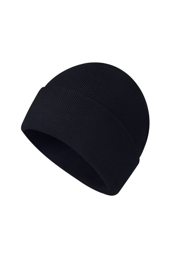 Beanie For Men Women, Knit Cuff Trawler Beanie Watch Hat, Soft Spring Fall Skull Cap Unisex Navy
