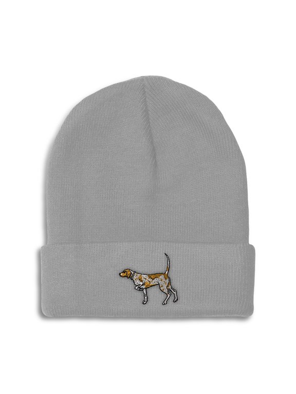 Beanie German Shorthaired Pointer Embroidery, One Size, Light Grey