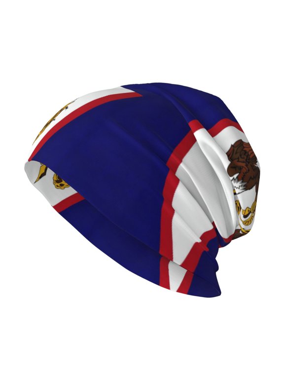 Beanie Hat America Samoa Flag Hip-Hop Warm Skull Caps Unisex Baggy Beanie For Women