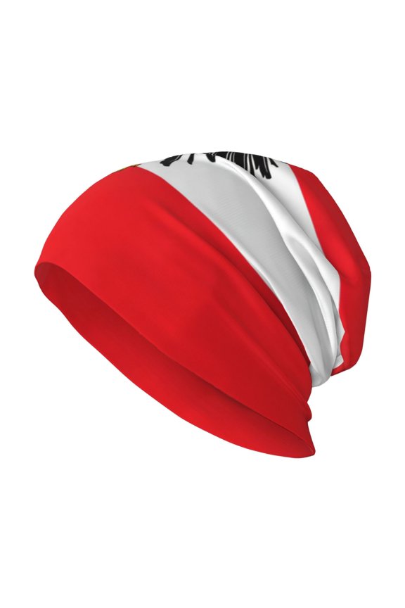 Beanie Hat Austrian Flag Hip-Hop Warm Skull Caps Unisex Baggy Beanie For Women