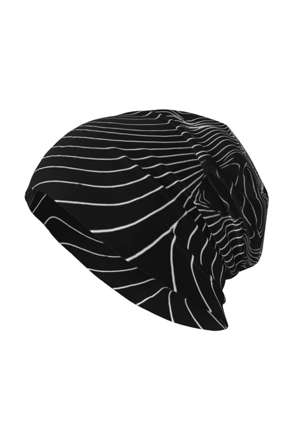 Beanie Hat Black White Topo Earth Hip-Hop Warm Skull Caps Unisex Baggy Beanie For Women