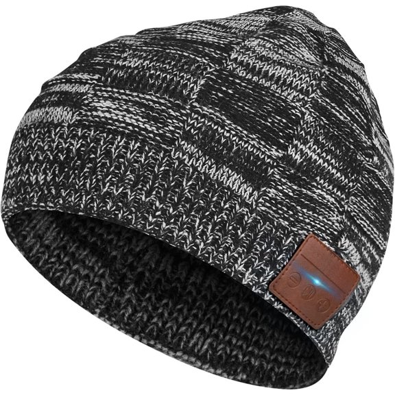 Beanie Hat Bluetooh 5.2 Headphone Winter Knit Hats with Stereo Speaker and MIC,Gifts for Birthday,Christmas,Thanksgiving Day